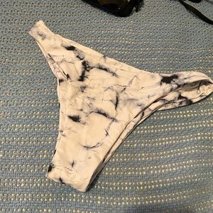 Navy blue and white bikini bottoms